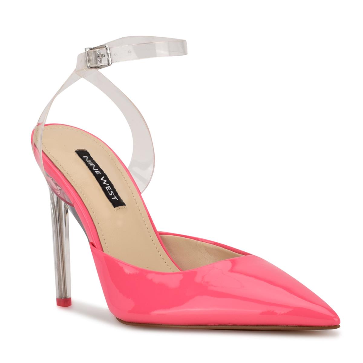 Women's Nine West Sparkea Ankle Strap Pumps Pink | WXBL71905