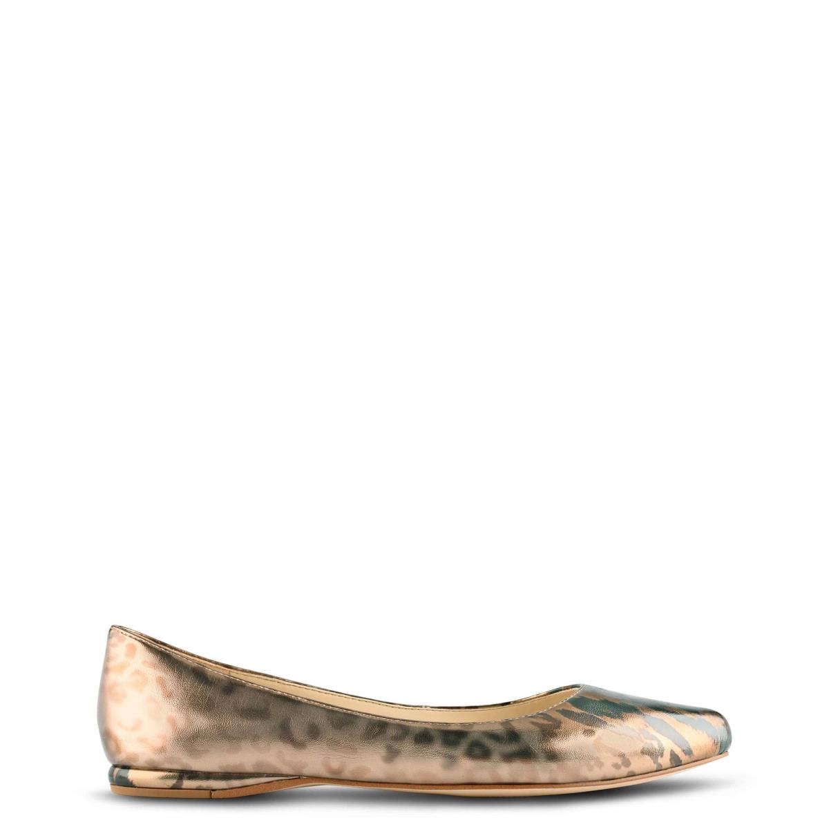 Women\'s Nine West Speakup Almond Toe Ballet Flats Leopard | DUFE57380