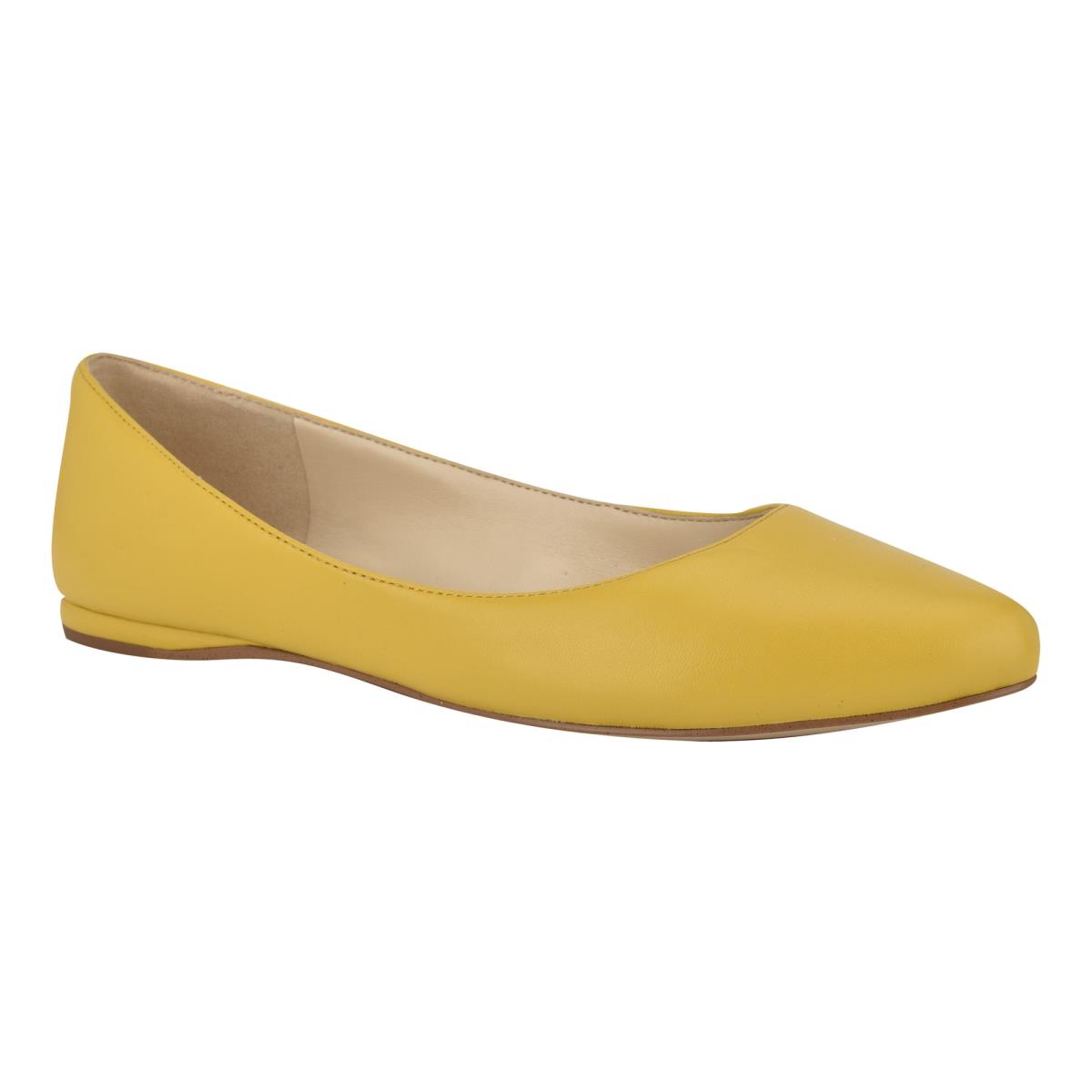 Women's Nine West Speakup Almond Toe Ballet Flats Yellow | RTVY64512