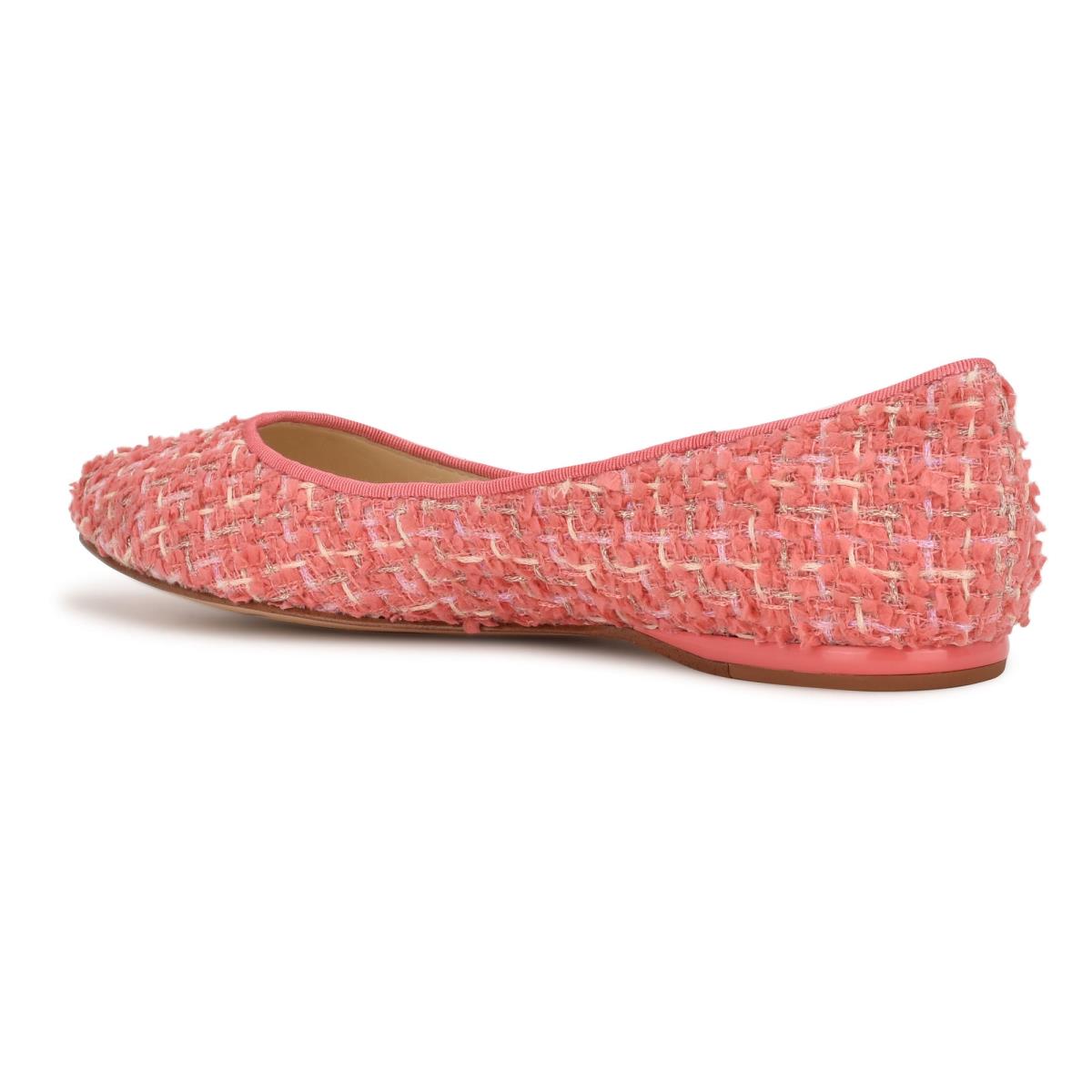 Women's Nine West Speakup Almond Toe Ballet Flats Coral | SCWE06945