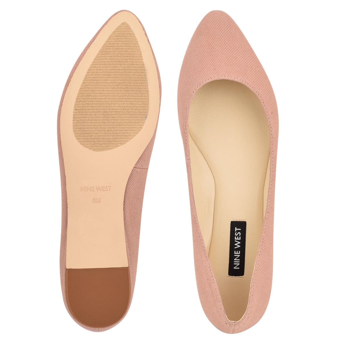 Women's Nine West Speakup Almond Toe Ballet Flats Pink | YDNB49328