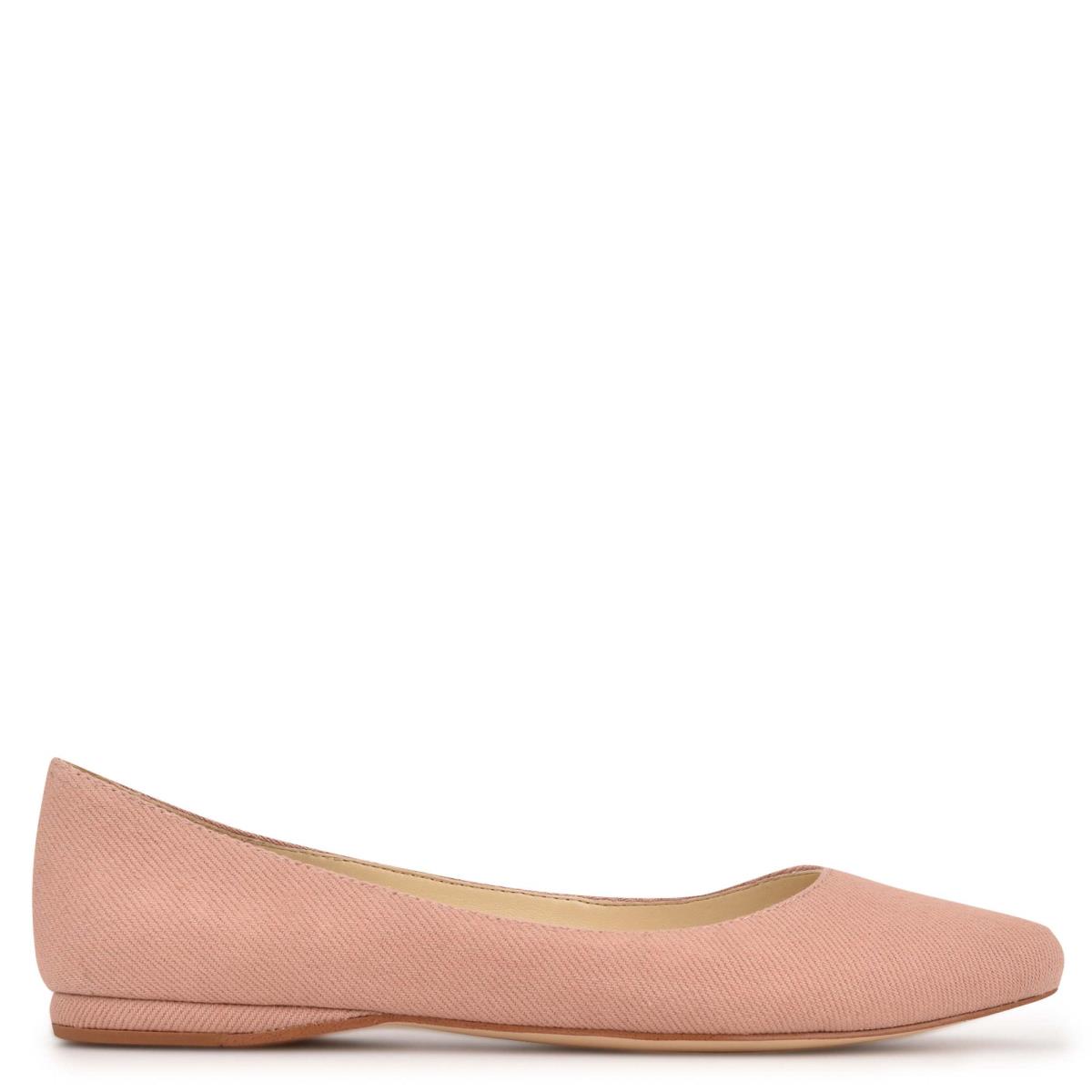 Women\'s Nine West Speakup Almond Toe Ballet Flats Pink | YDNB49328