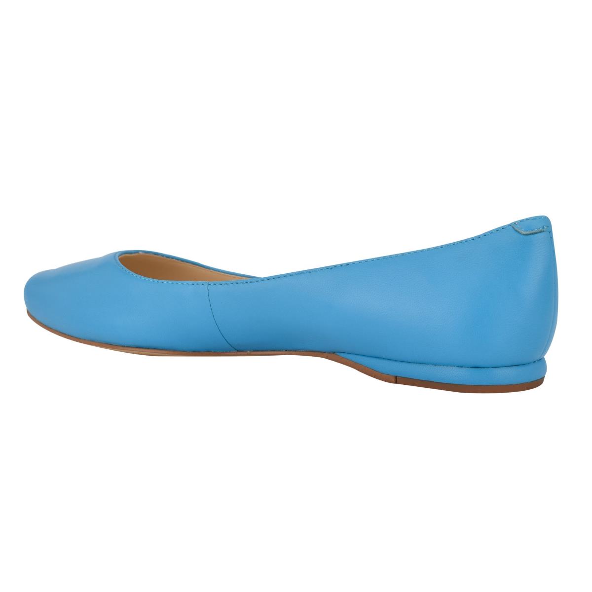 Women's Nine West Speakup Almond Toe Ballet Flats Blue | YWJP23874