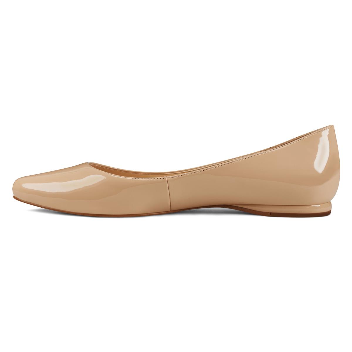 Women's Nine West Speakup Almond Toe Flats Light Beige | GTLY67891