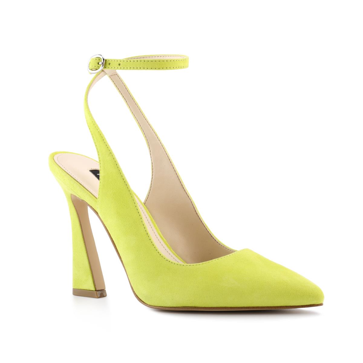 Women's Nine West Tabita Ankle Strap Dress Pumps Yellow | AHMD92045