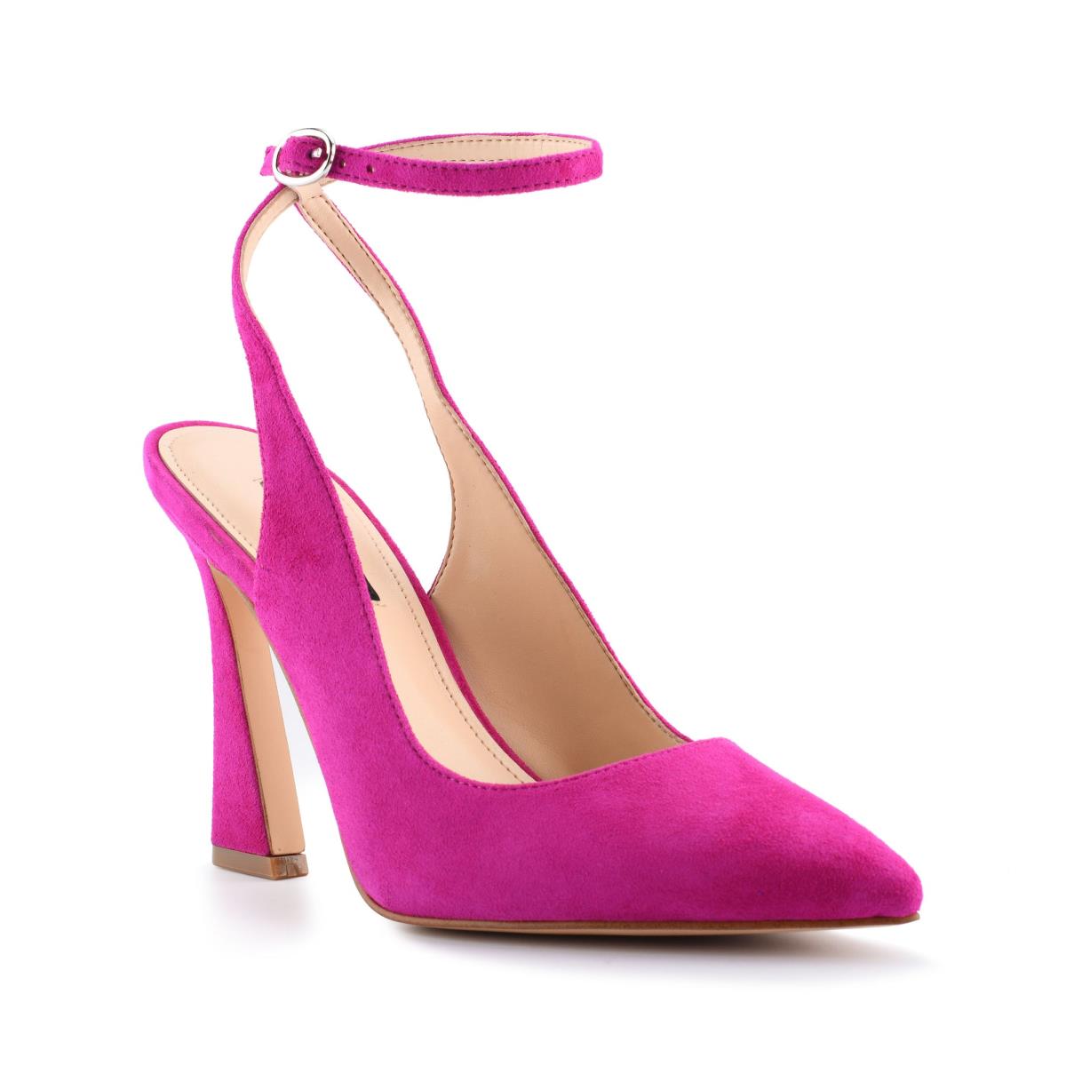 Women's Nine West Tabita Ankle Strap Dress Pumps Pink | NMQA97325