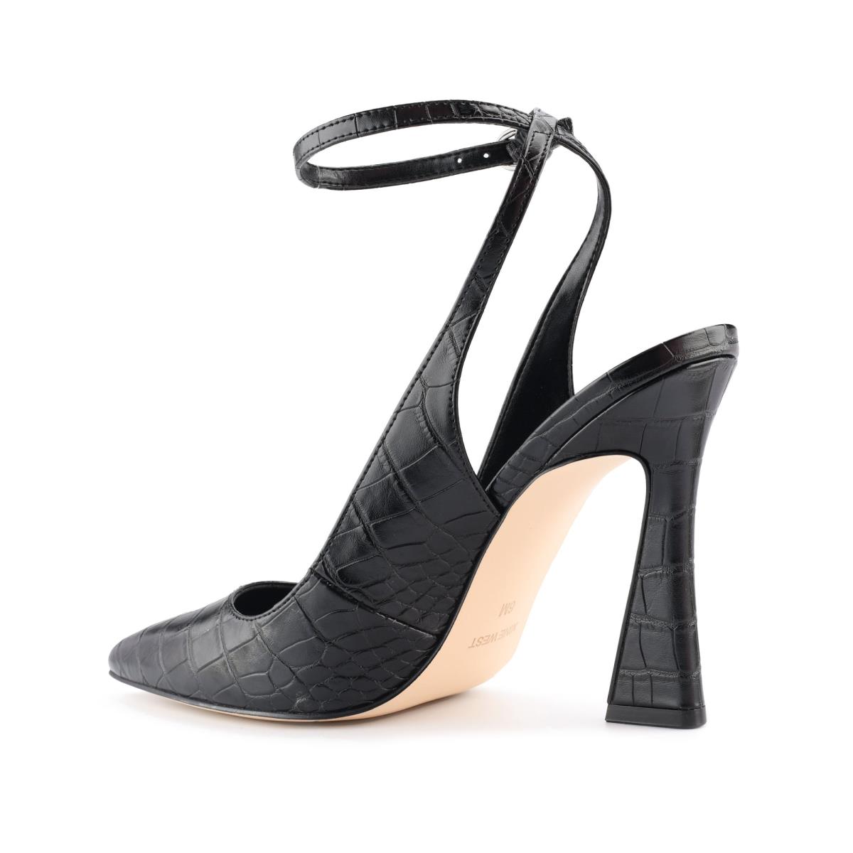 Women's Nine West Tabita Ankle Strap Dress Pumps Black | SBET69587