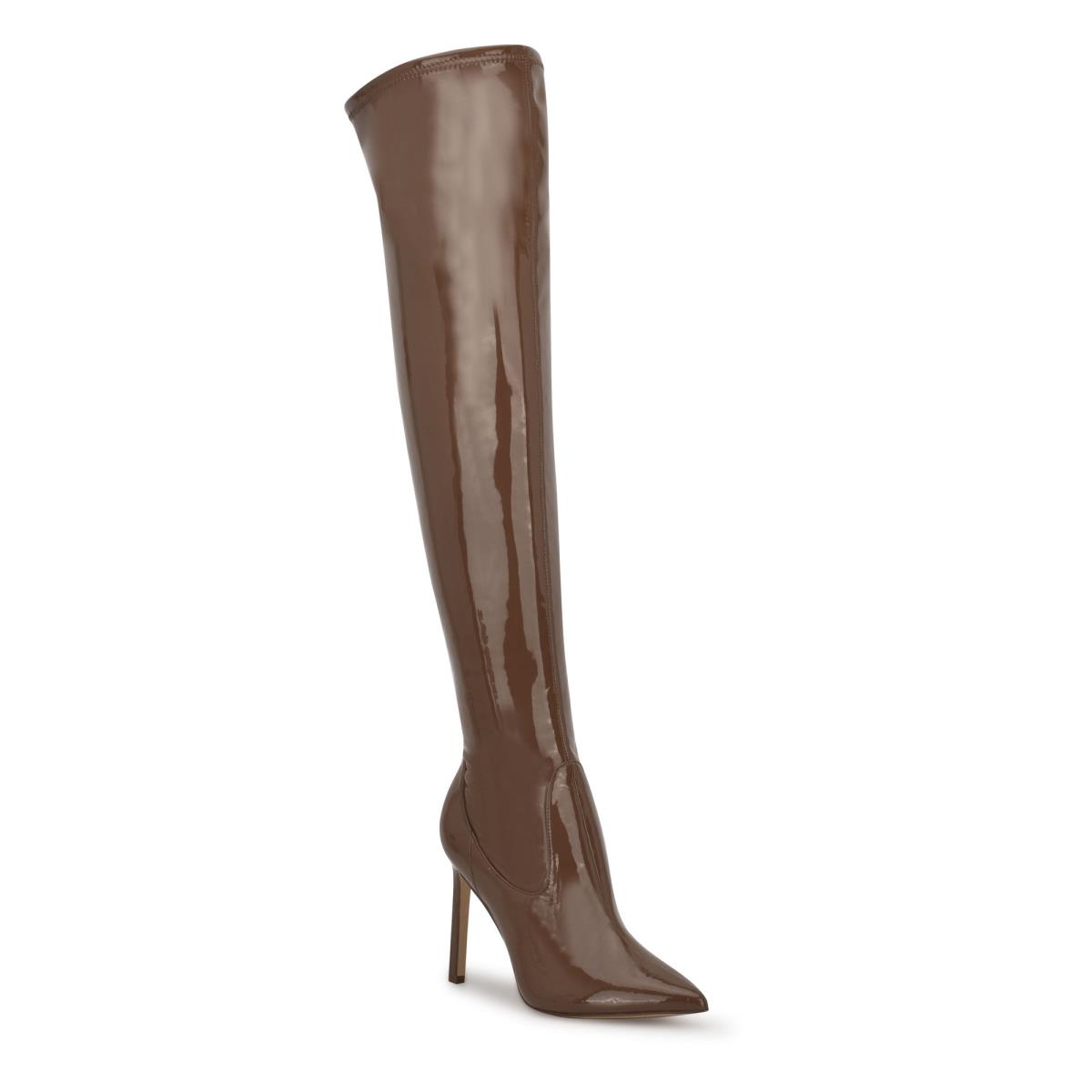 Women's Nine West Tacy Over The Knee Boots Brown | DPTW62018