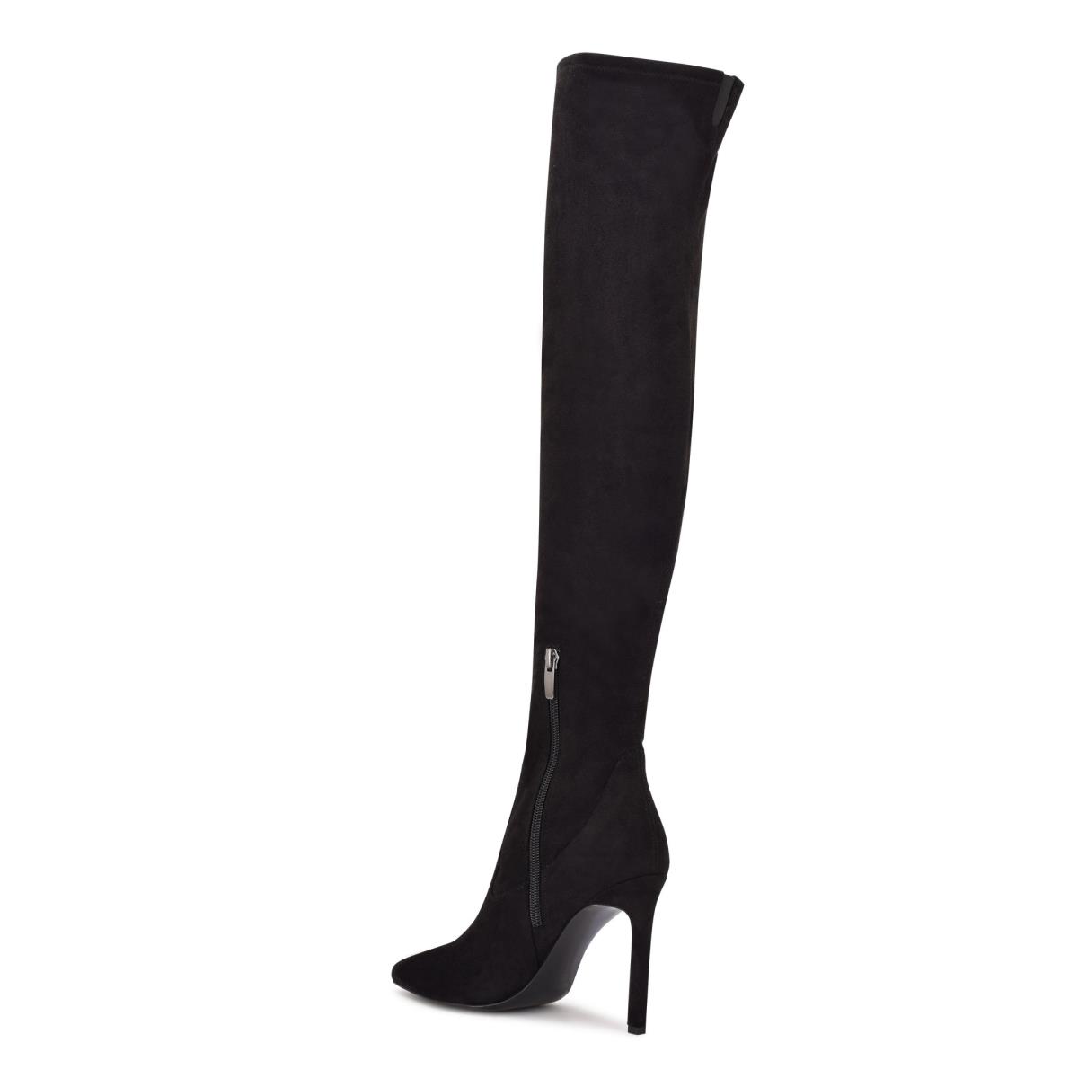 Women's Nine West Tacy Over The Knee Boots Black | GWQD84560