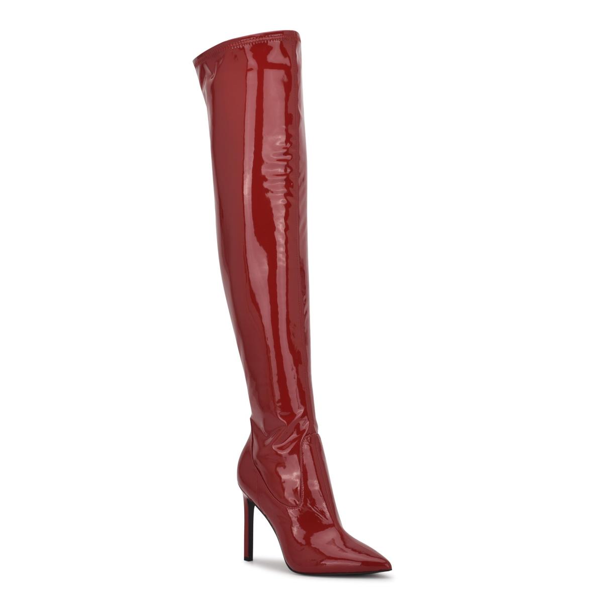 Women's Nine West Tacy Over The Knee Boots Red | VKOM39628