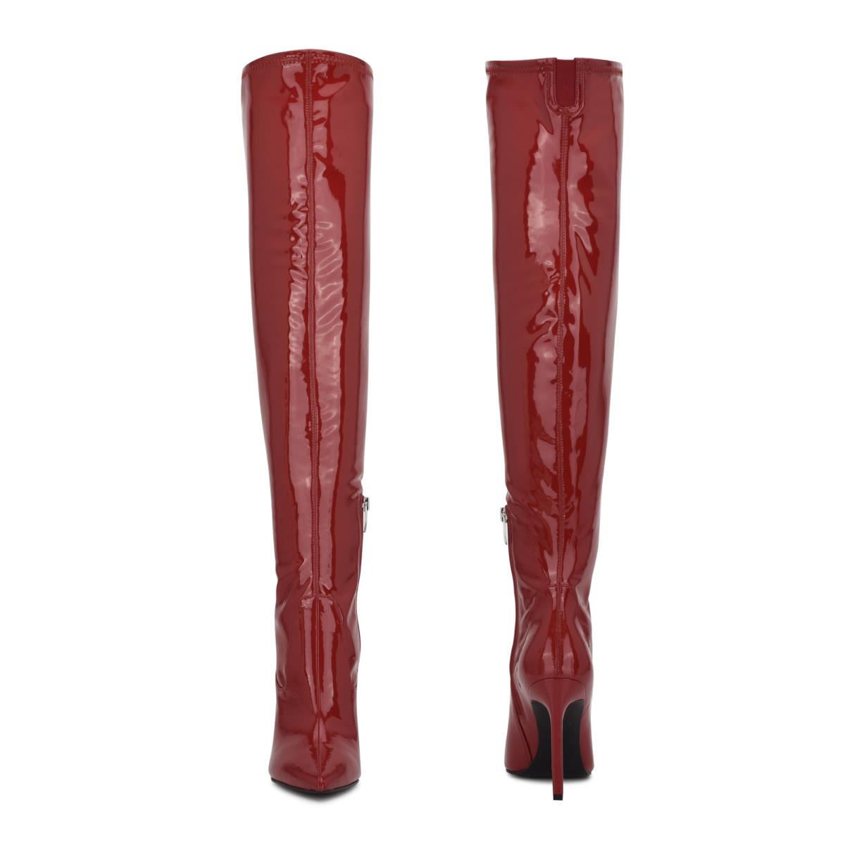 Women's Nine West Tacy Over The Knee Boots Red | VKOM39628