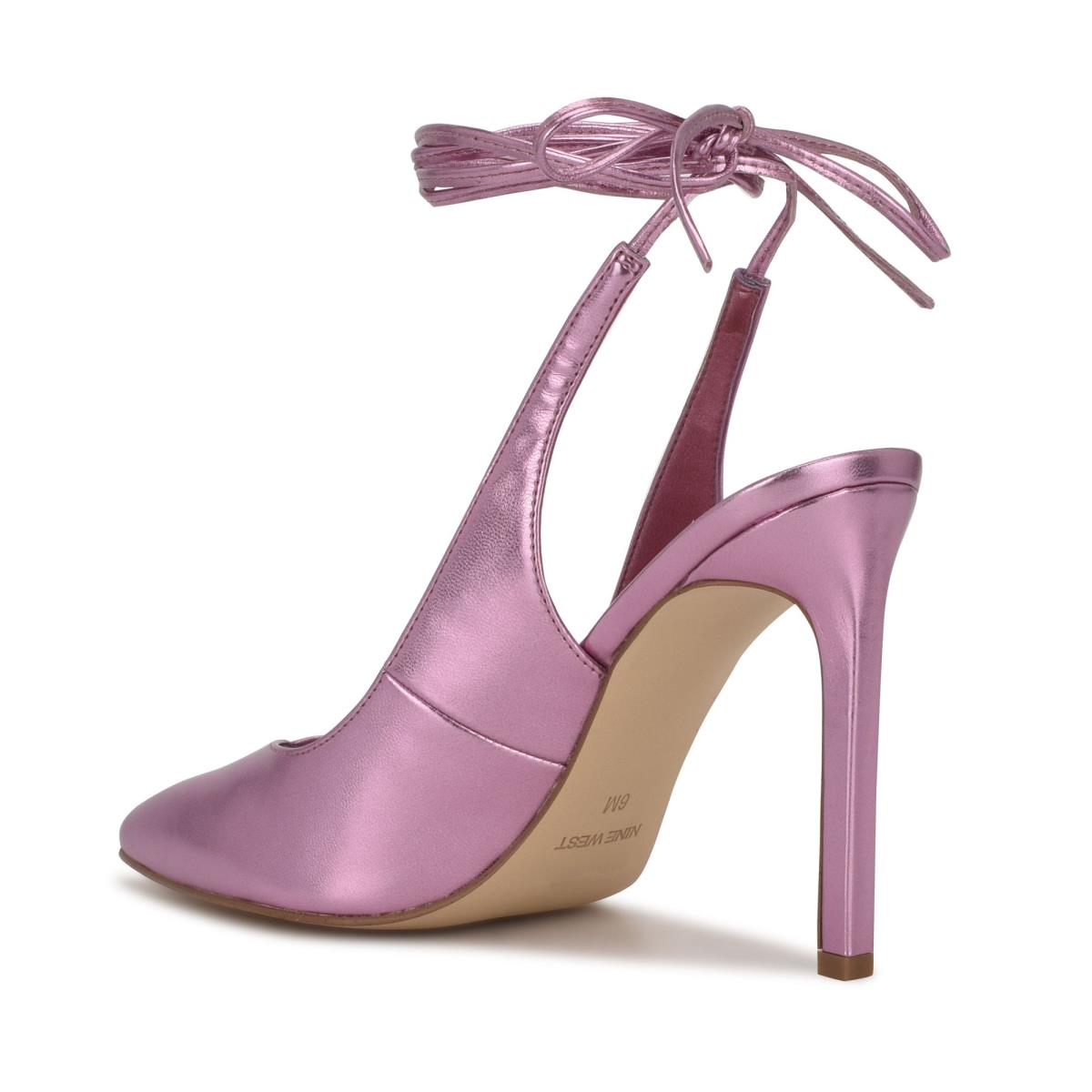 Women's Nine West Talon Ankle Wrap Dress Pumps Pink | IGTF93826