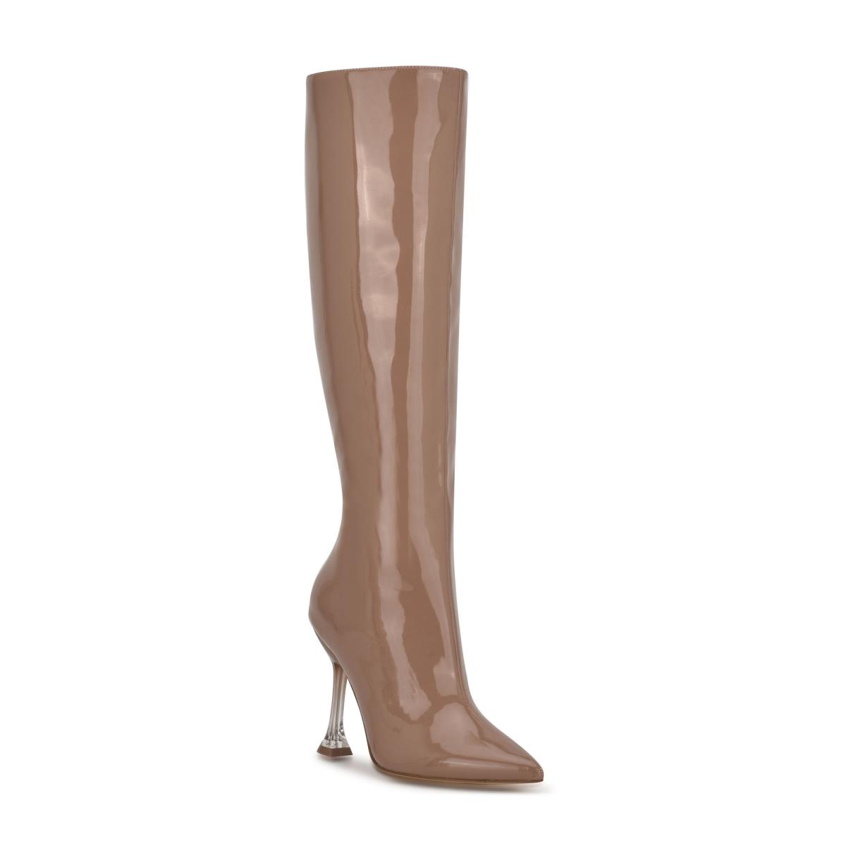 Women's Nine West Talya Dress Boots Brown | SMZC53461