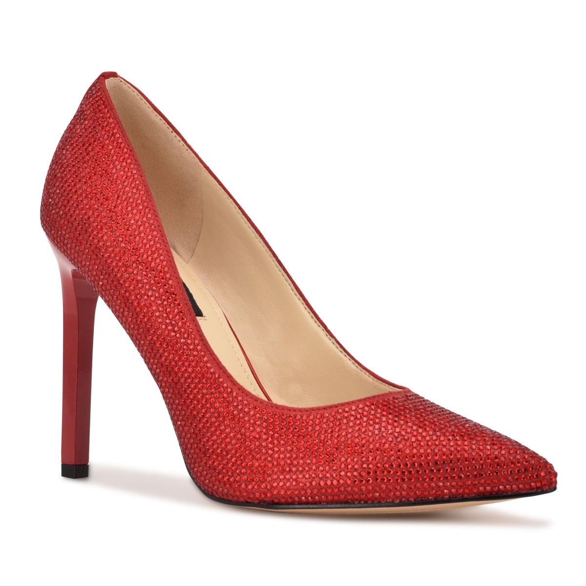 Women's Nine West Tatiah Dress Pumps Red | OJNP25647