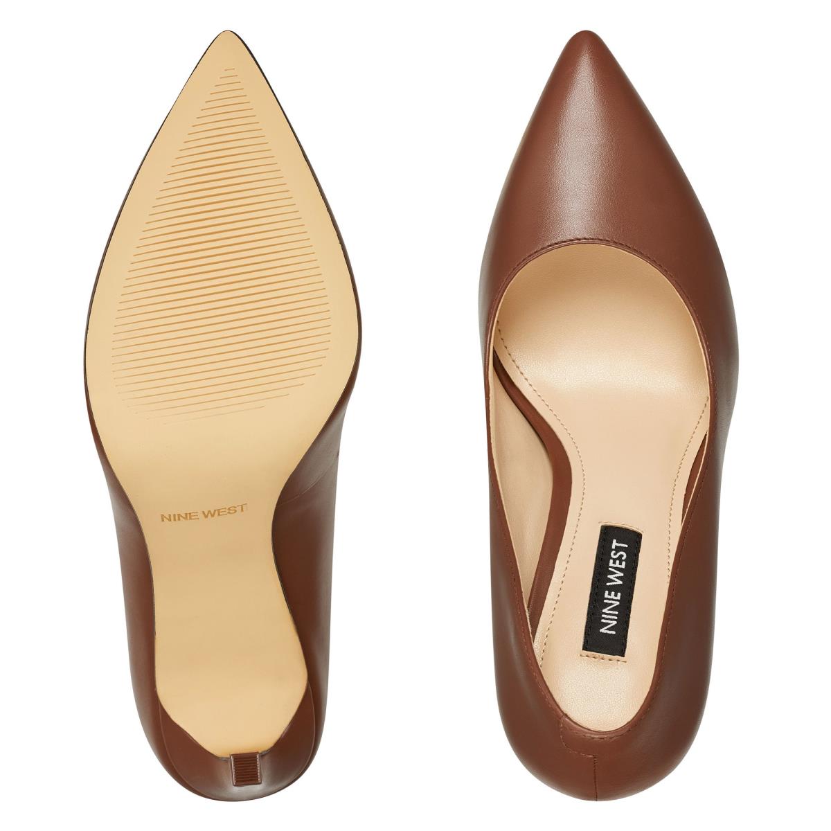 Women's Nine West Tatiana Pointy Toe Pumps Brown | CGMT02641