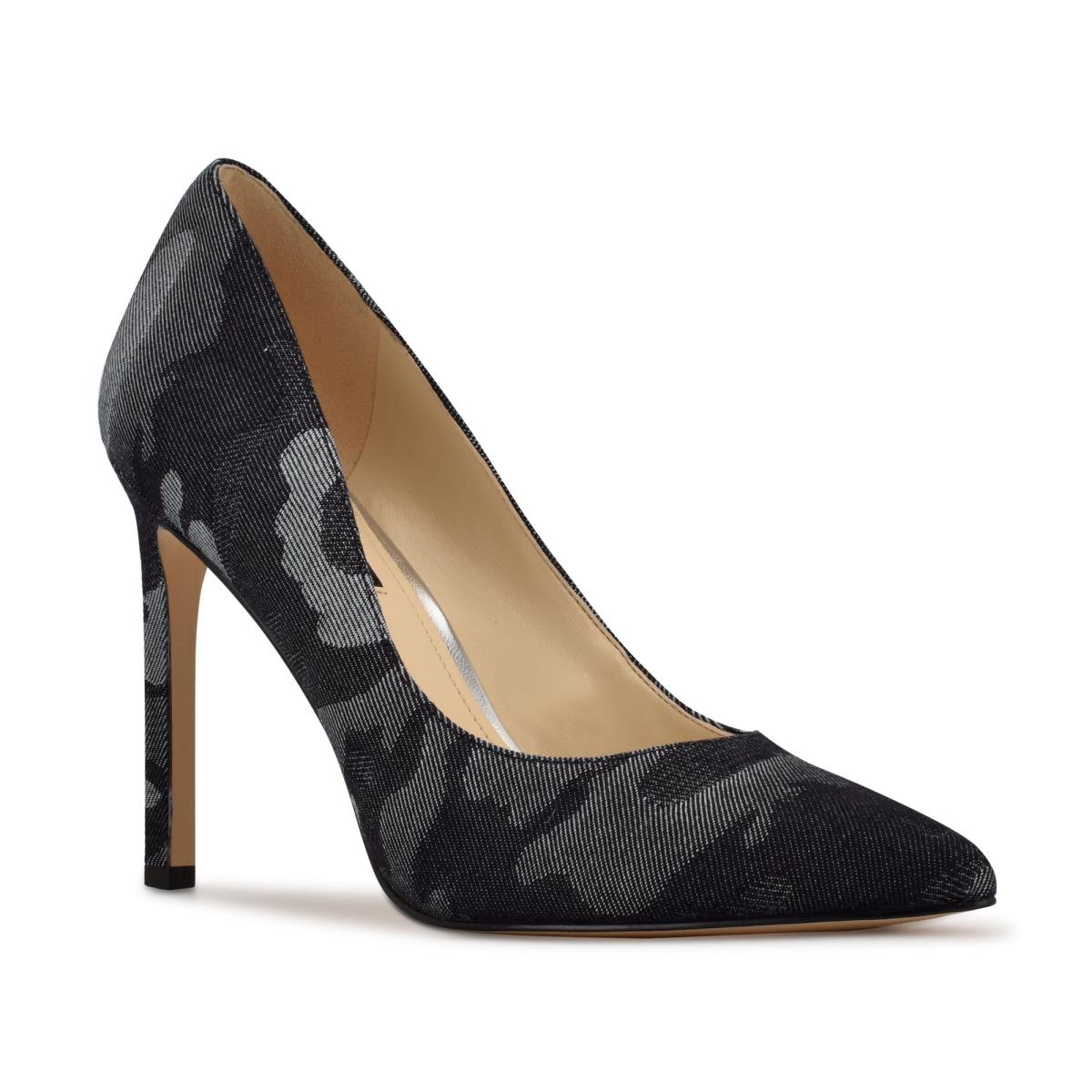 Women's Nine West Tatiana Pointy Toe Pumps Blue / Camo | FHAI57081