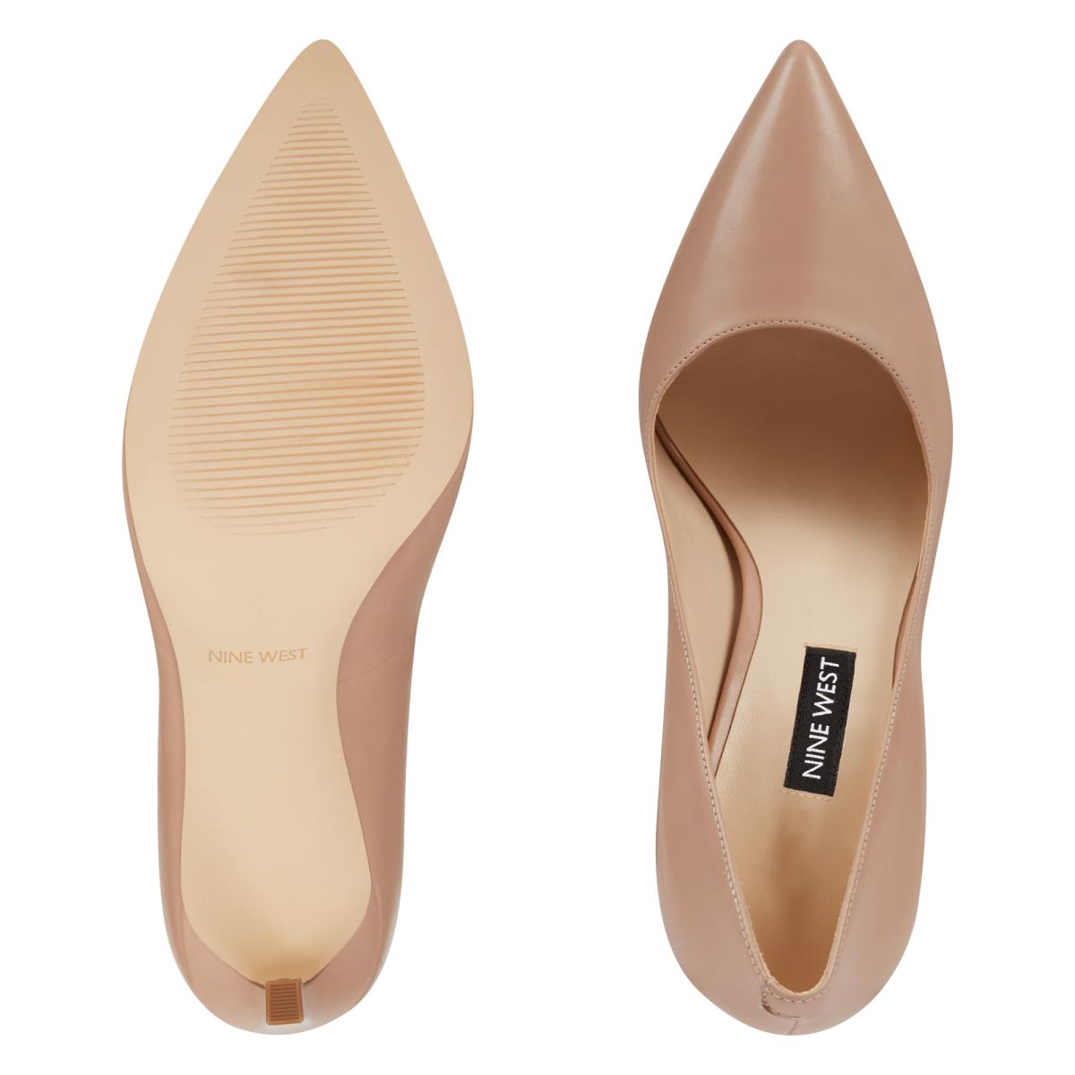 Women's Nine West Tatiana Pointy Toe Pumps Beige | IORV85341