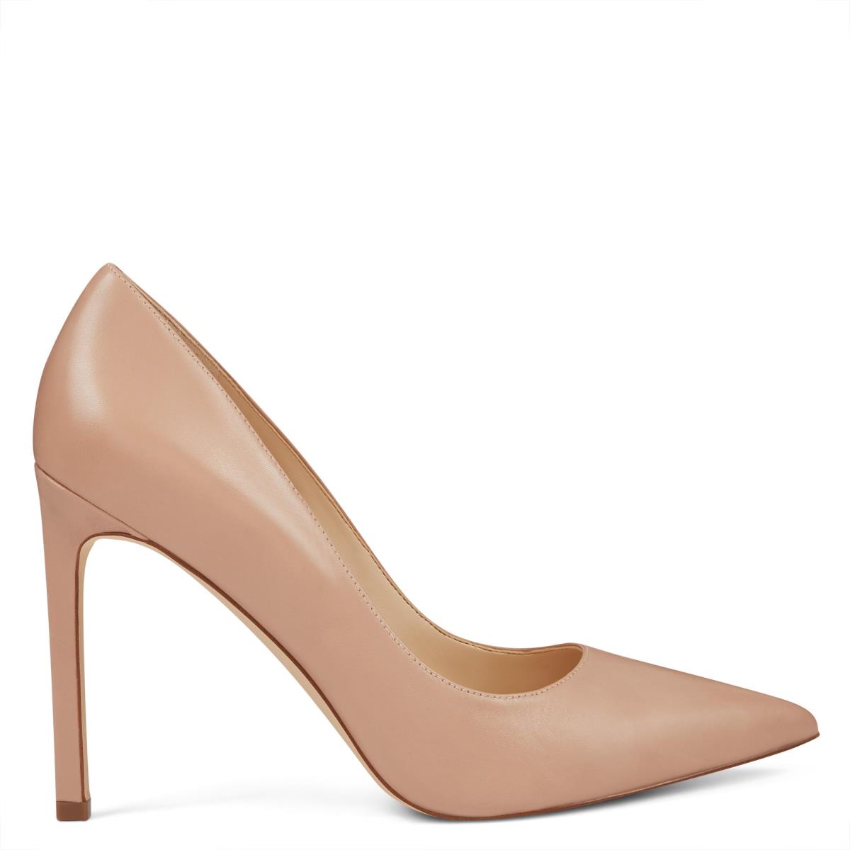 Women\'s Nine West Tatiana Pointy Toe Pumps Beige | IORV85341