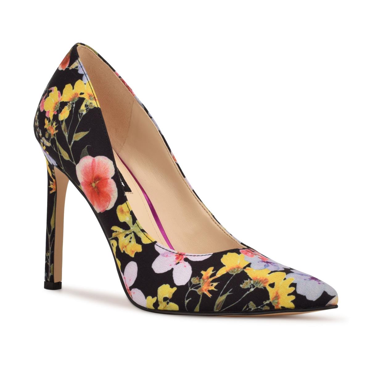 Women's Nine West Tatiana Pointy Toe Pumps Black / Multicolor | OPMA91832