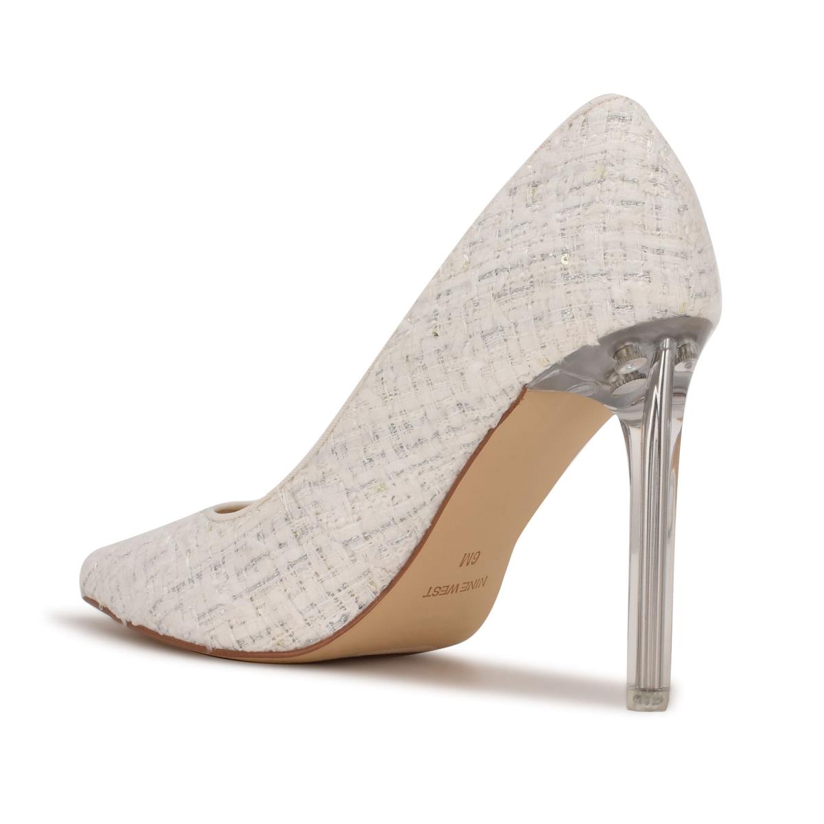 Women's Nine West Tatiana Pointy Toe Pumps White | RQBO53618