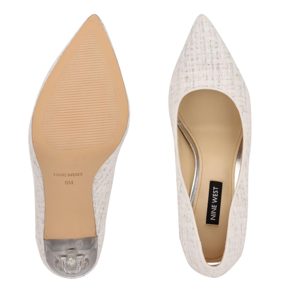 Women's Nine West Tatiana Pointy Toe Pumps White | RQBO53618