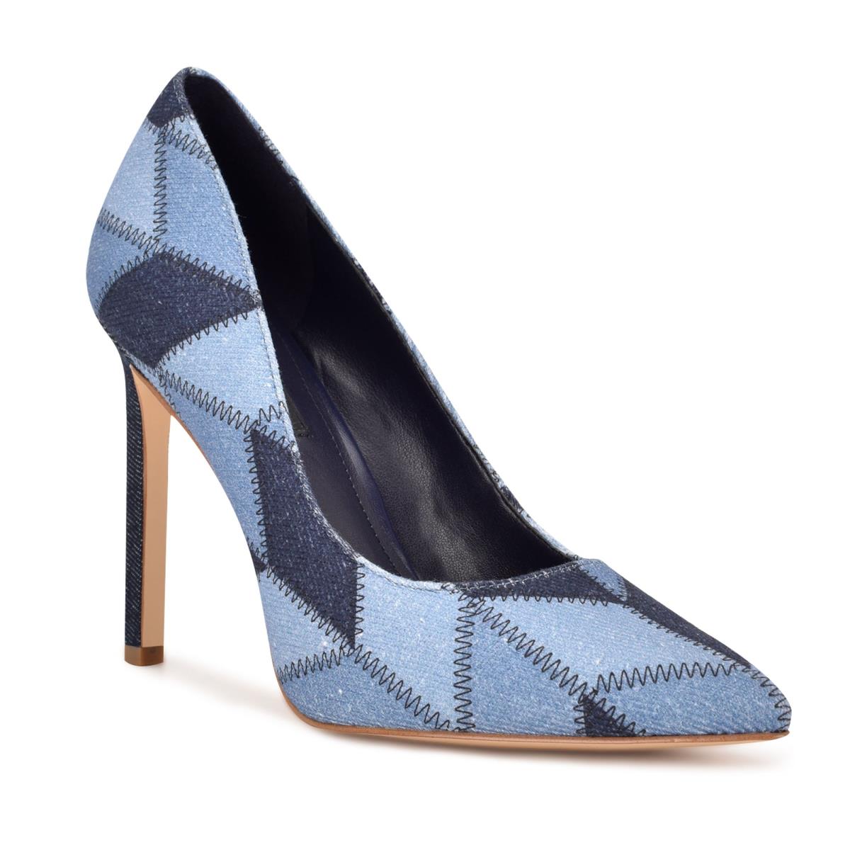 Women's Nine West Tatiana Pointy Toe Pumps Blue | SQXV04925