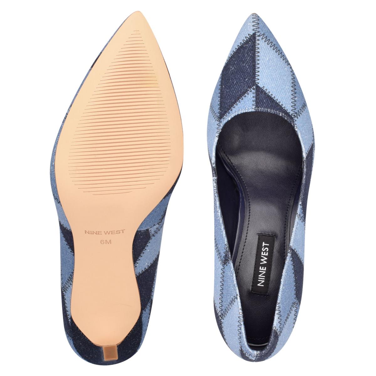 Women's Nine West Tatiana Pointy Toe Pumps Blue | SQXV04925