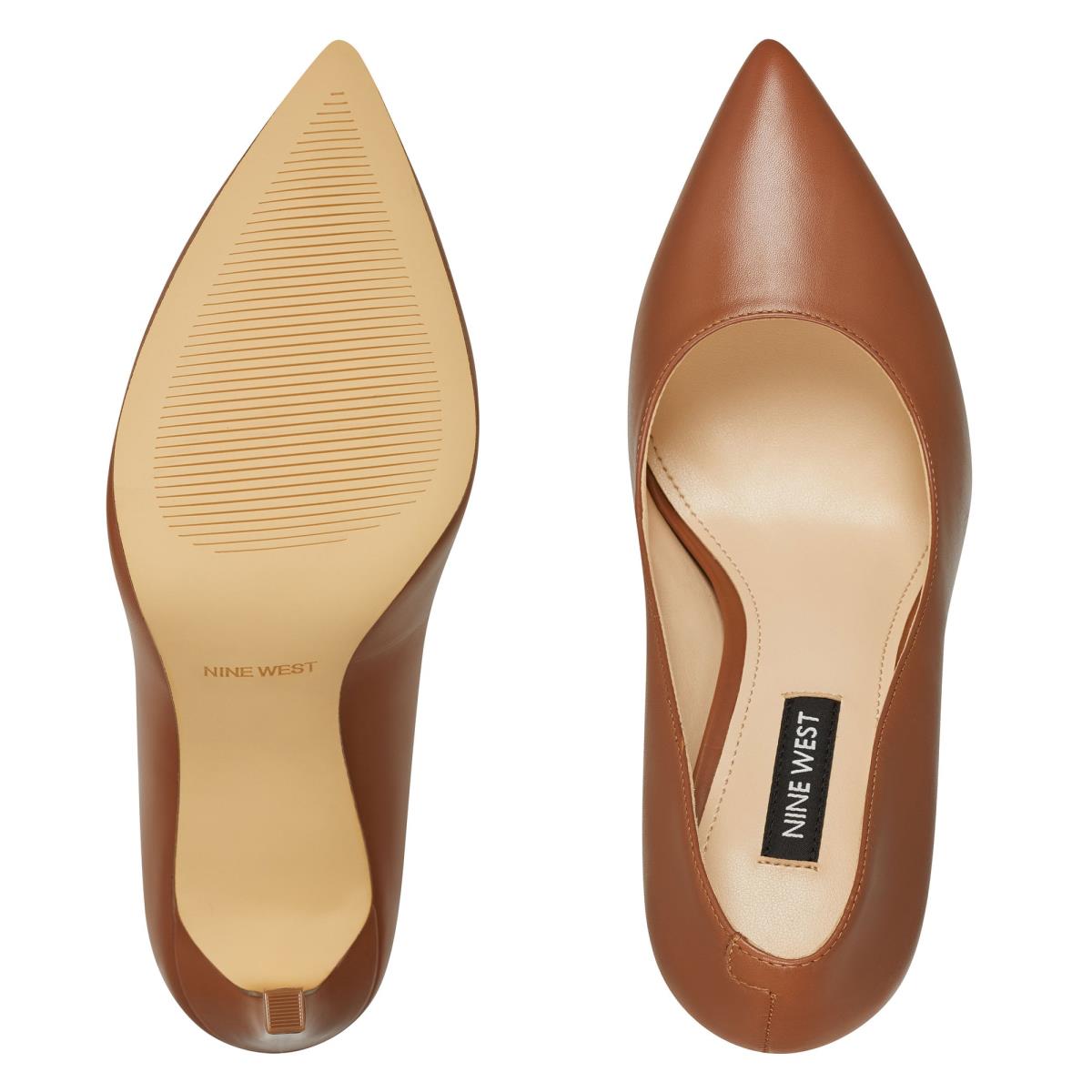 Women's Nine West Tatiana Pointy Toe Pumps Light Brown | WHLP51402