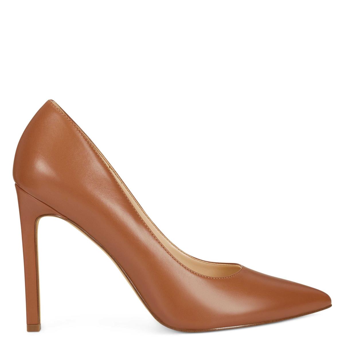 Women\'s Nine West Tatiana Pointy Toe Pumps Light Brown | WHLP51402