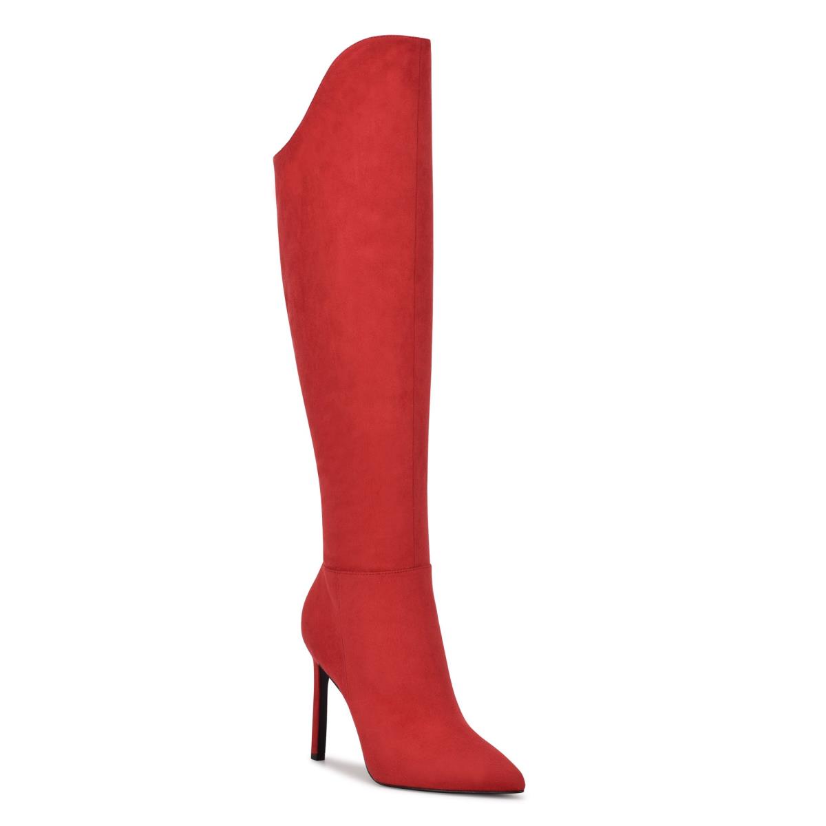 Women's Nine West Teleena Heeled Boots Red | CGKS20753