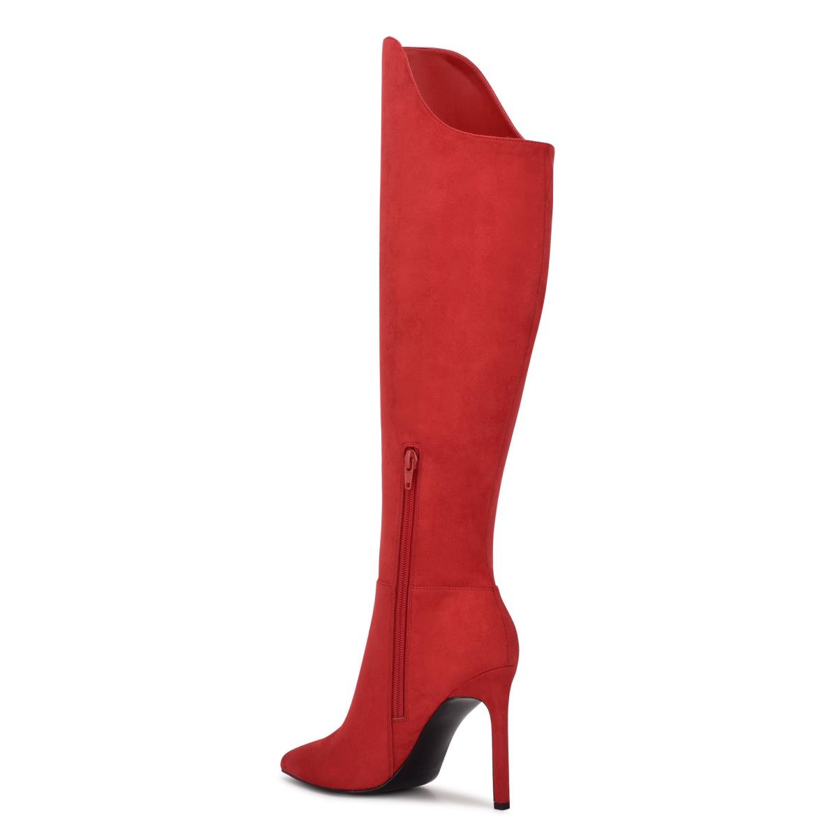 Women's Nine West Teleena Heeled Boots Red | CGKS20753