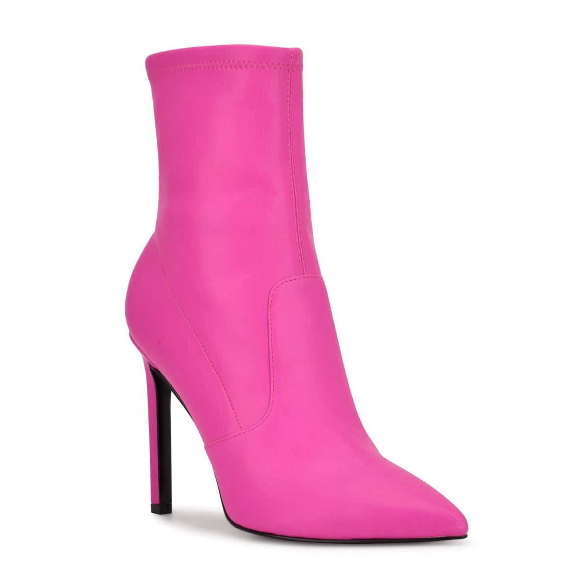 Women's Nine West Teoy Dress Booties Pink | WXJS97543