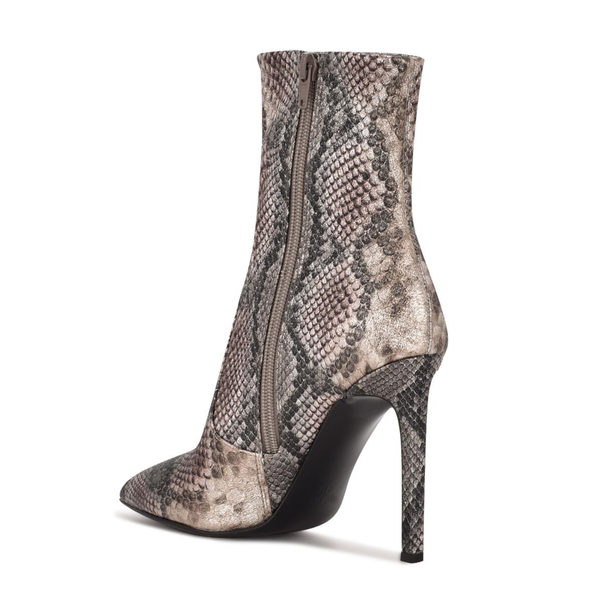 Women's Nine West Teoy Dress Booties Snake | MTGC85742