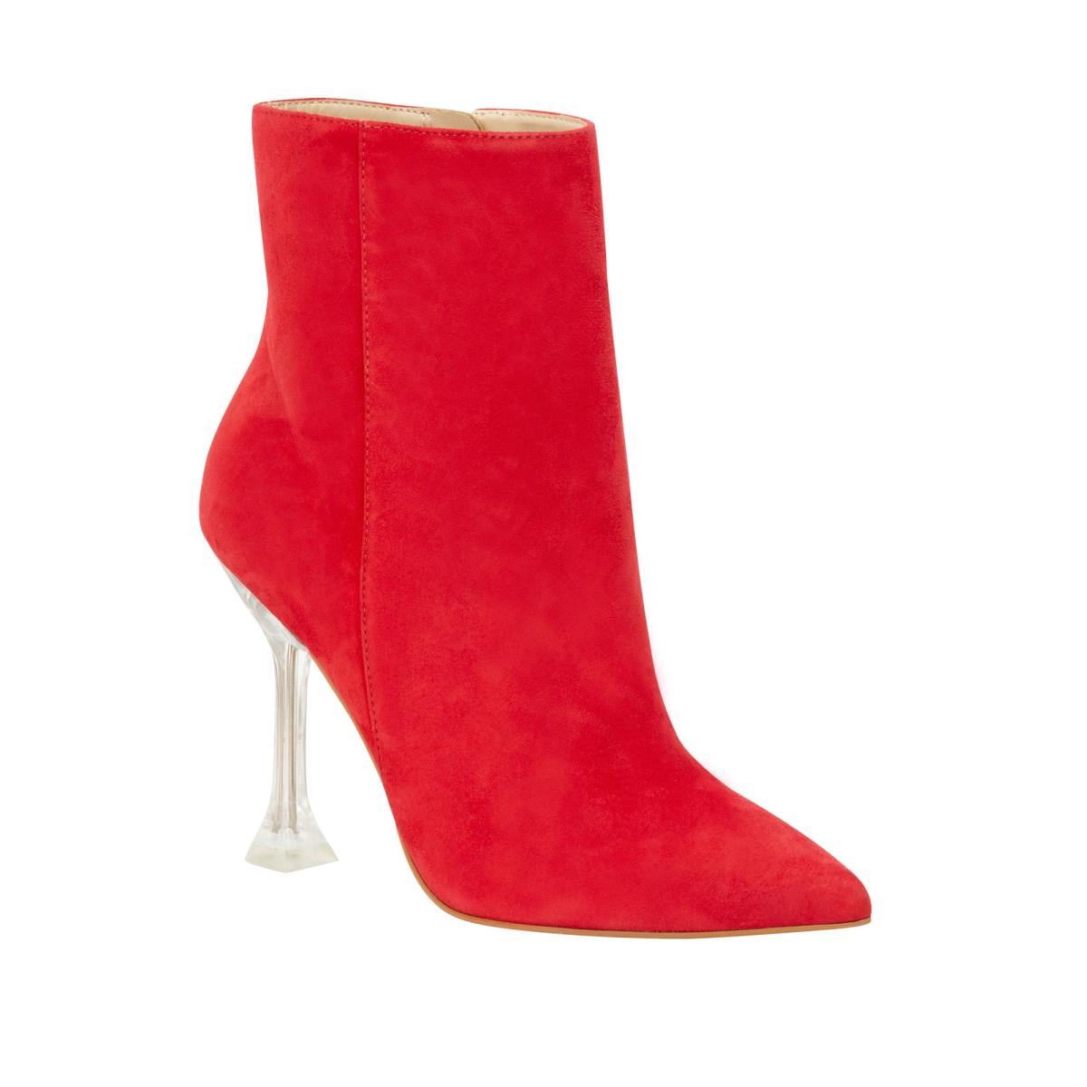 Women's Nine West Tonight Dress Booties Red | IBKH50163