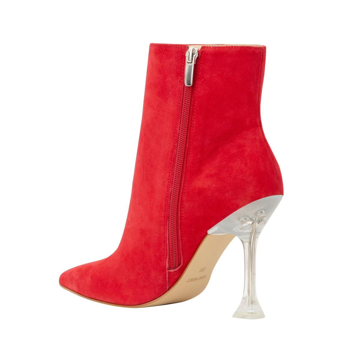 Women's Nine West Tonight Dress Booties Red | IBKH50163