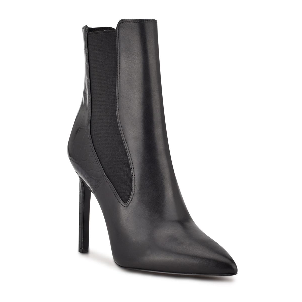 Women's Nine West Topit Dress Booties Black | MQNJ54681