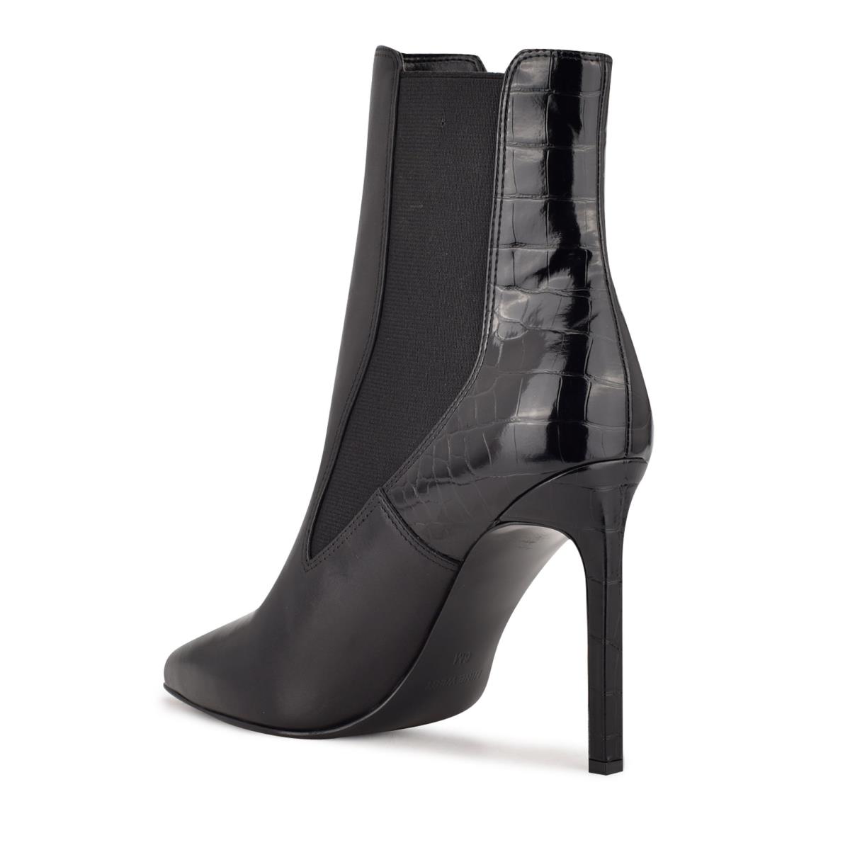 Women's Nine West Topit Dress Booties Black | MQNJ54681