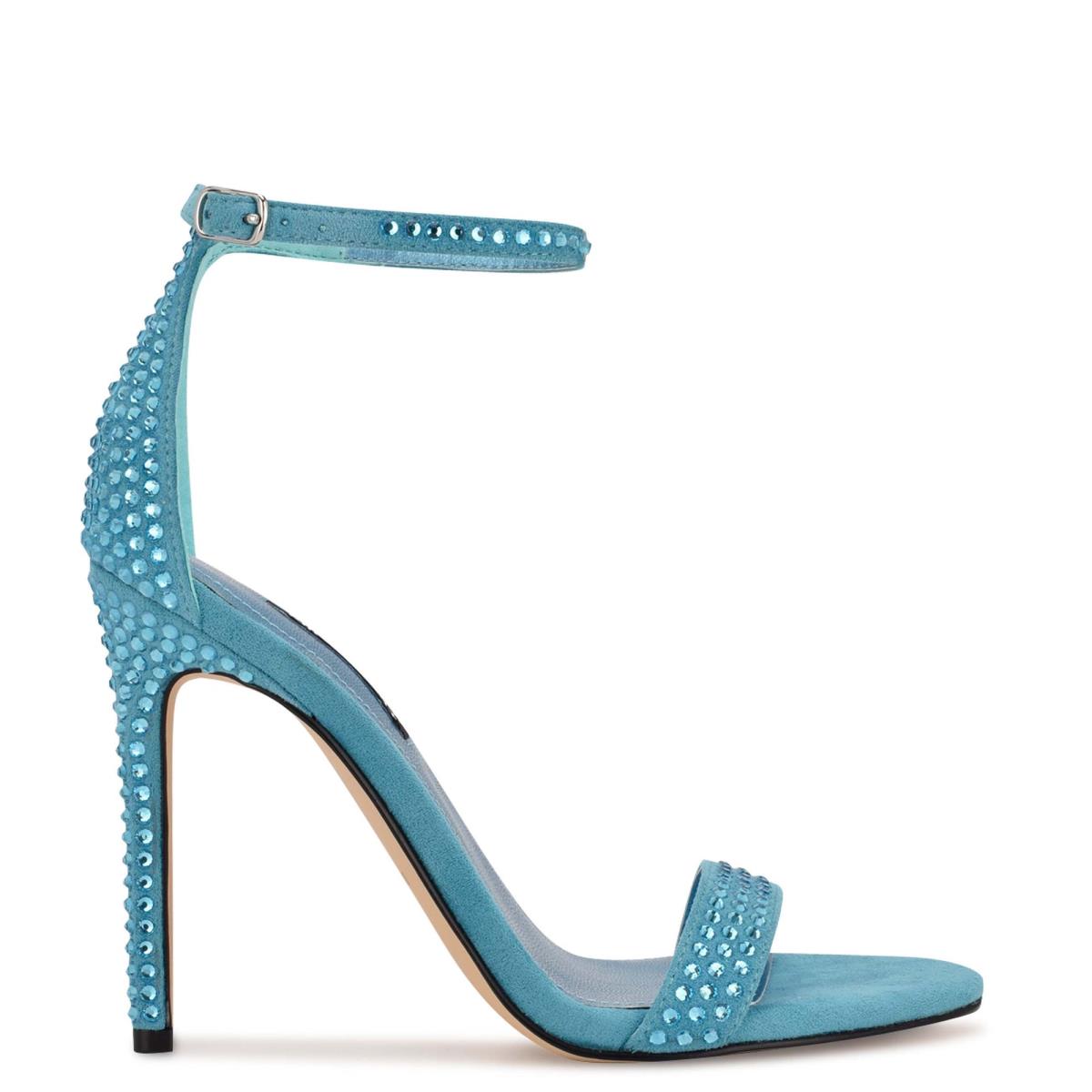 Women\'s Nine West Toria Ankle Strap Sandals Turquoise | KYBT17035