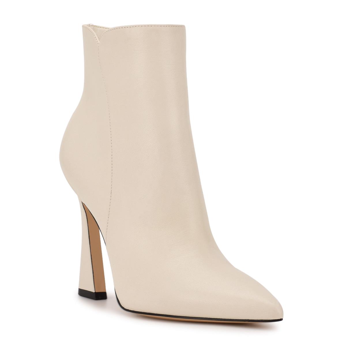 Women's Nine West Torrie Dress Booties Cream | EUCM64918