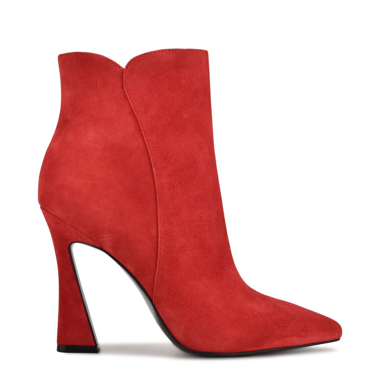 Women\'s Nine West Torrie Dress Booties Red | SFGV25097