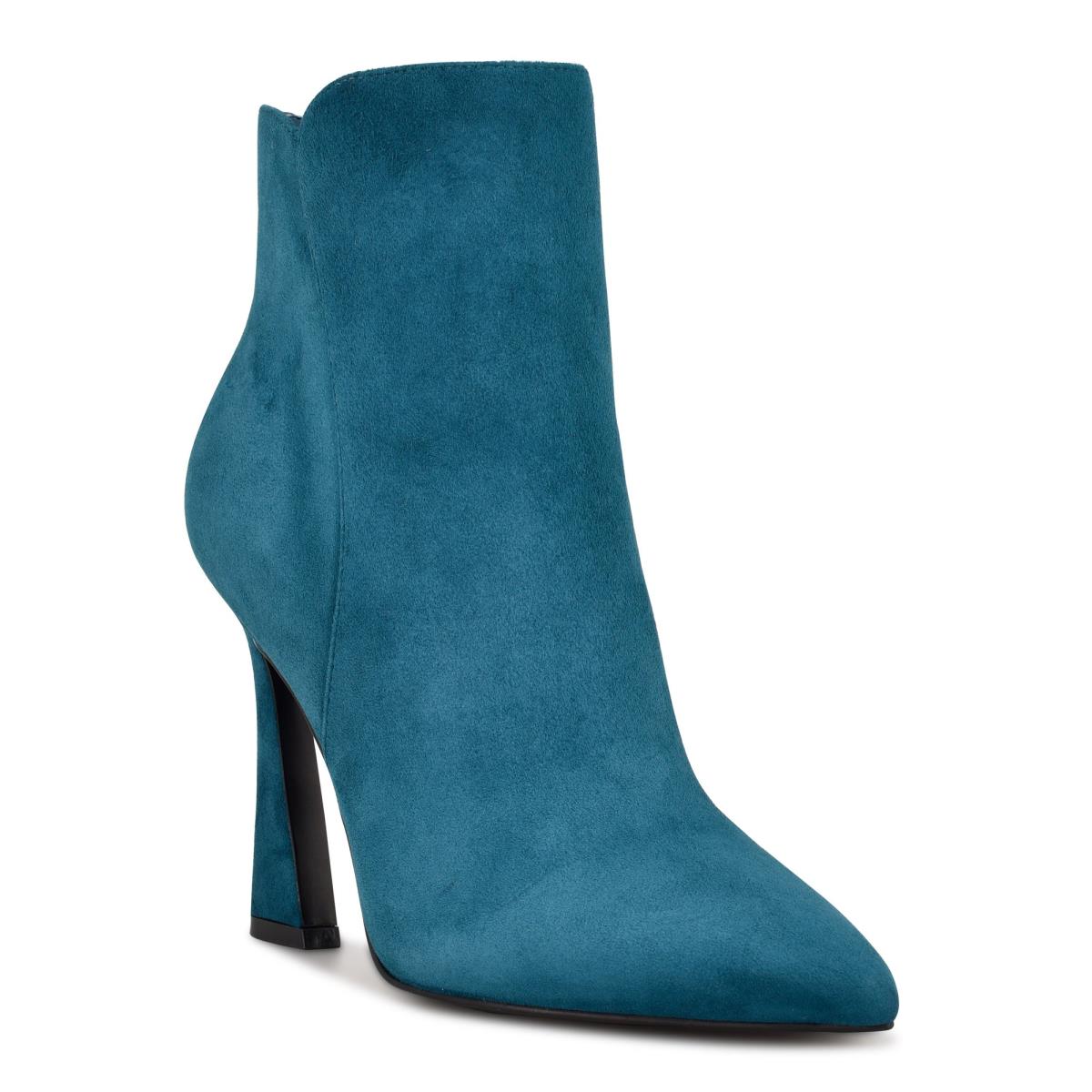 Women's Nine West Torrie Dress Booties Turquoise | JFOG93270