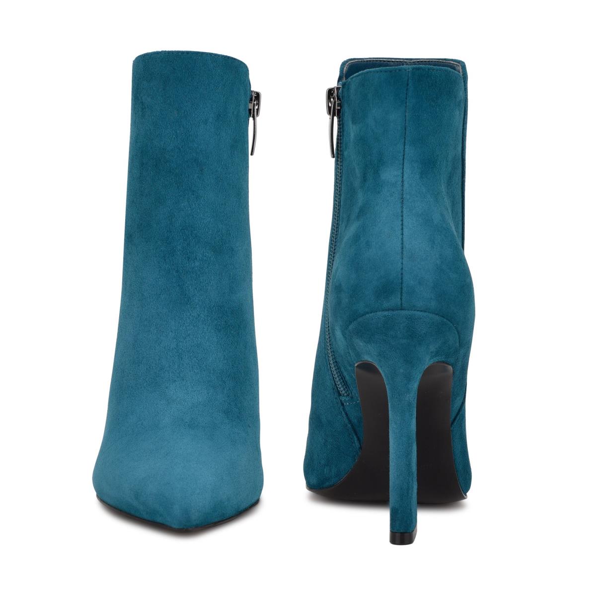 Women's Nine West Torrie Dress Booties Turquoise | JFOG93270