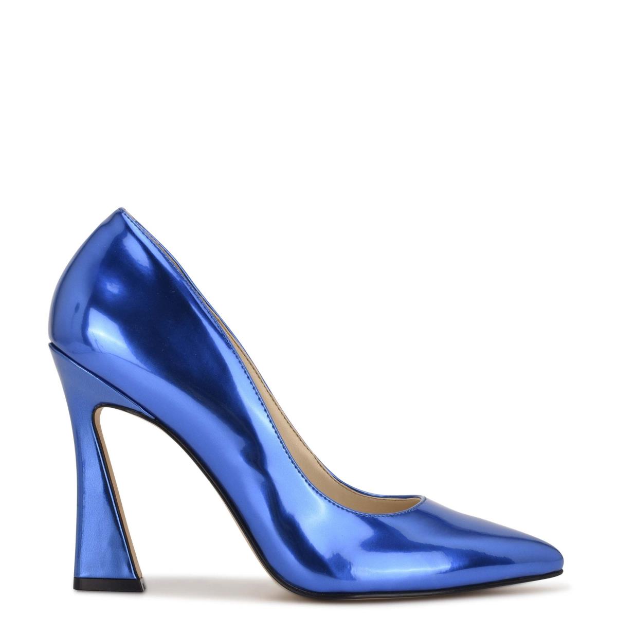 Women\'s Nine West Trendz Pointy Toe Pumps Blue | LXQE56182