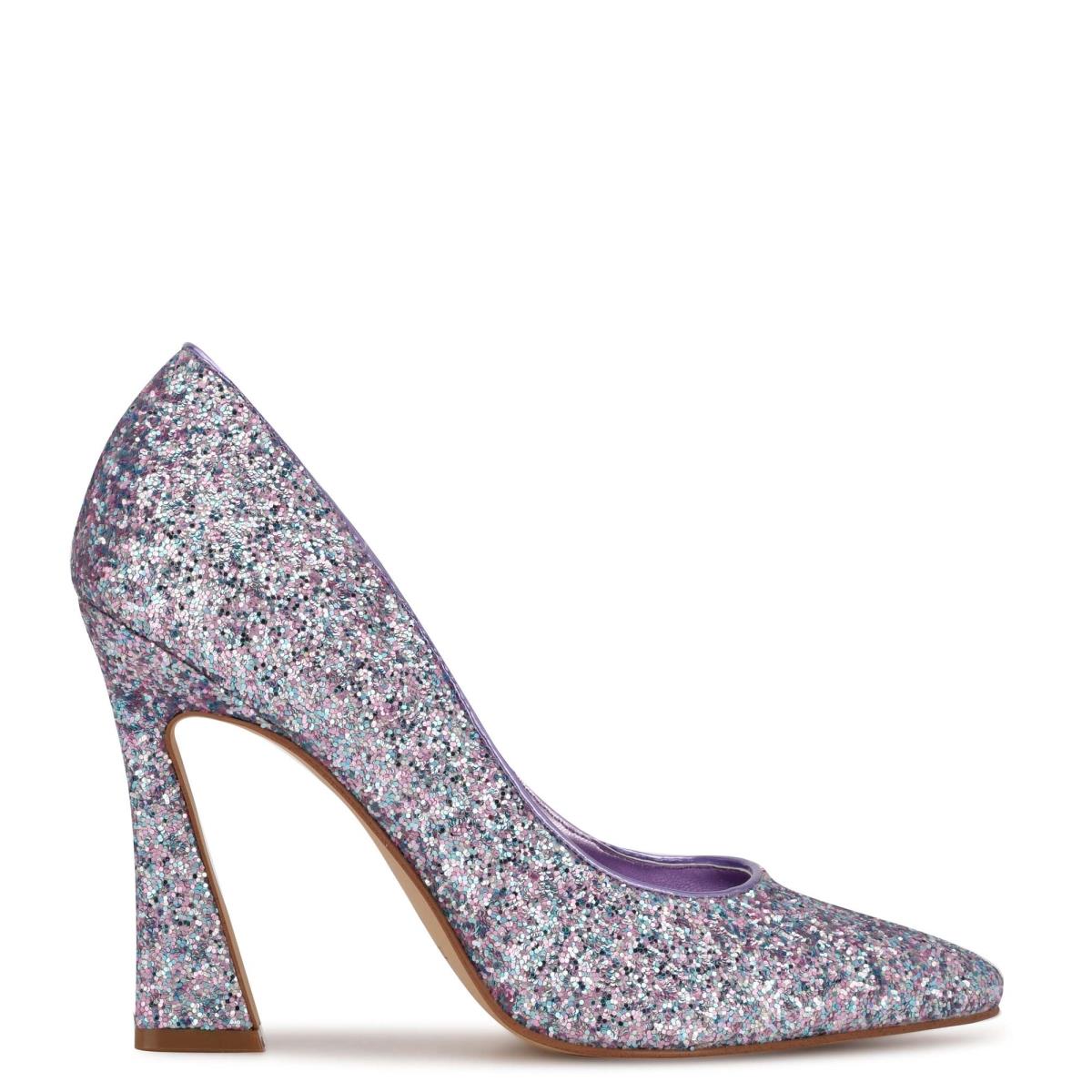 Women\'s Nine West Trendz Pointy Toe Pumps Purple / Multicolor | NIGM37198