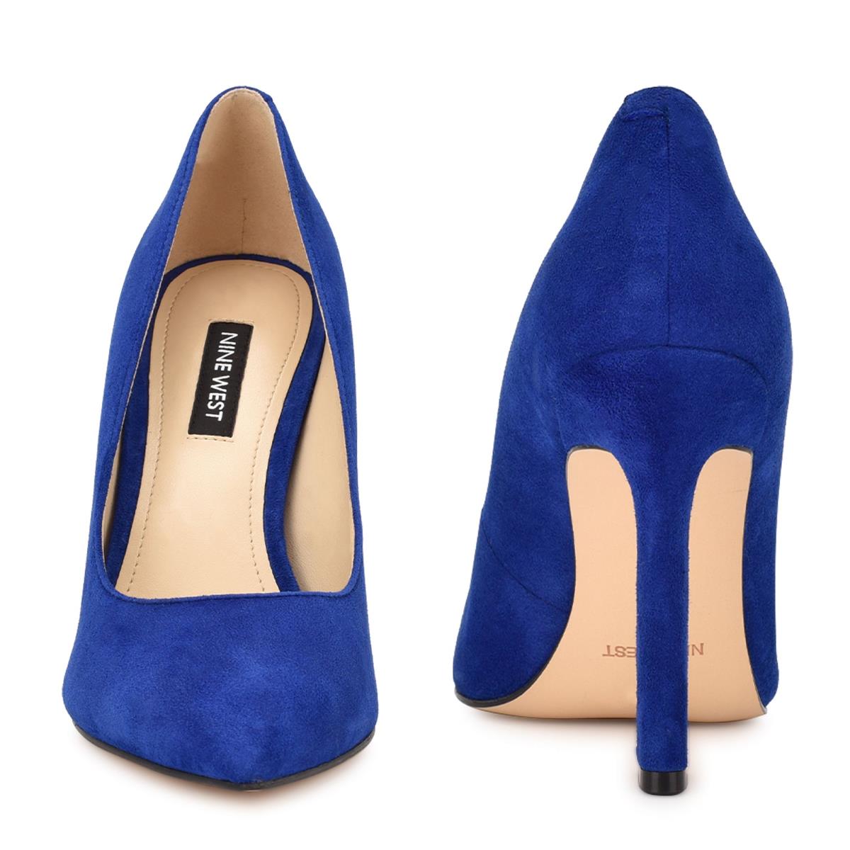 Women's Nine West Trendz Pointy Toe Pumps Deep Blue | UFAN84769