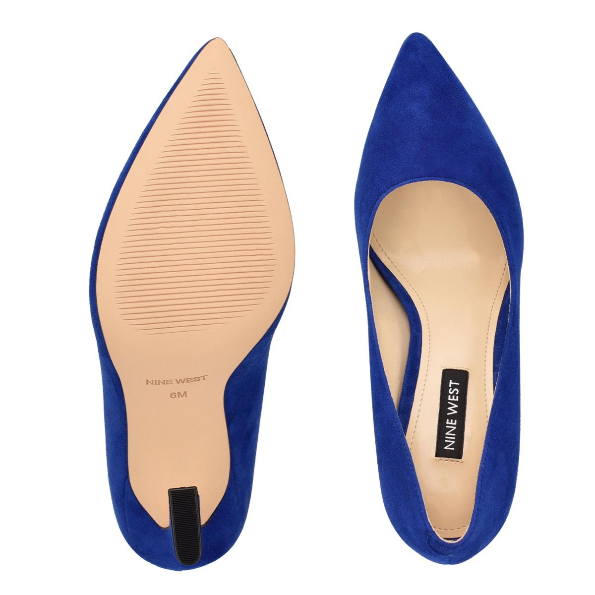 Women's Nine West Trendz Pointy Toe Pumps Deep Blue | UFAN84769