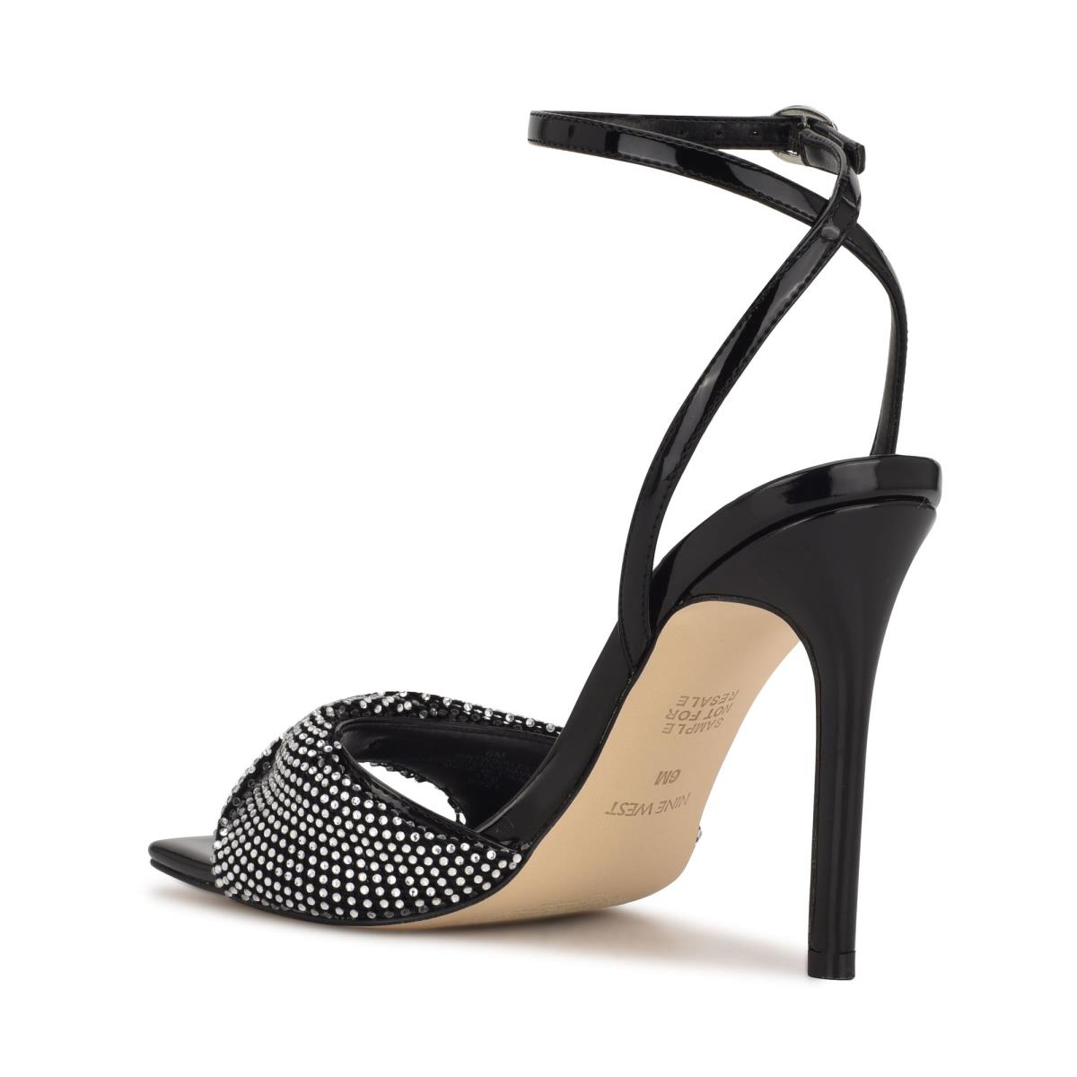 Women's Nine West Twinkle Heeled Dress Sandals Black | LTRQ80152