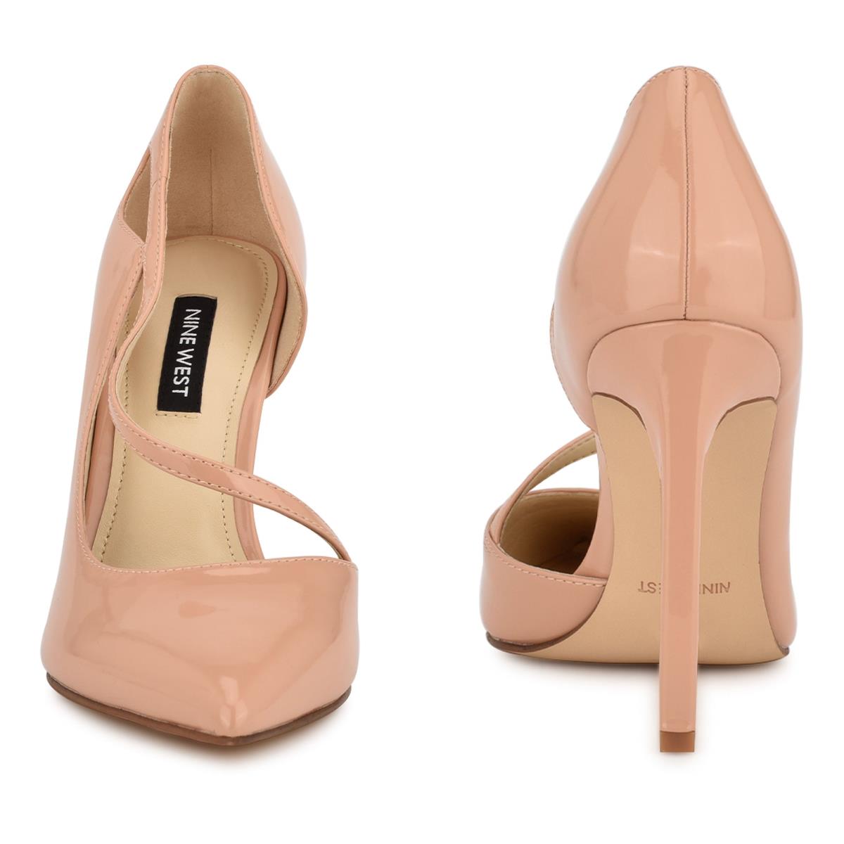 Women's Nine West Twirl Pointy Toe Pumps Beige | ZTVX43872