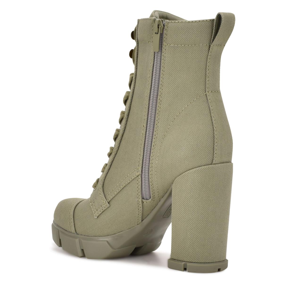 Women's Nine West Vega Heeled Booties Olive | SUWF32685