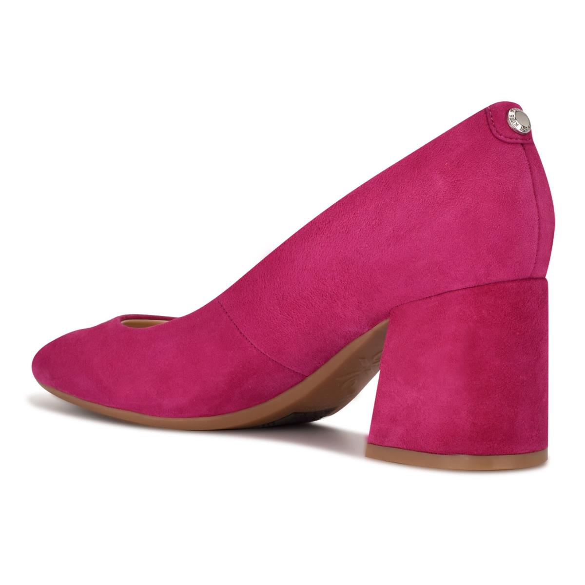 Women's Nine West Vibe 9x9 Block Heel Pumps Pink | DKGZ04753